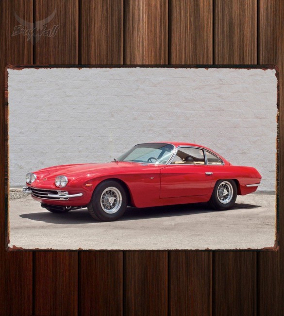 Металлическая табличка Lamborghini 400 GT 354 Металлическая табличка Lamborghini 400 GT 354